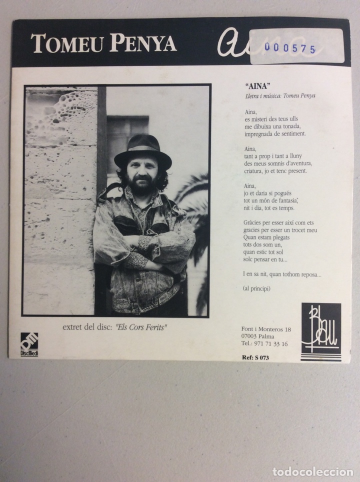 Discos de vinilo: Tomeu Penya. Aina. - Foto 1