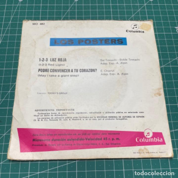 Discos de vinilo: Los posters, 1 2 3 Luz roja, Single - Foto 2