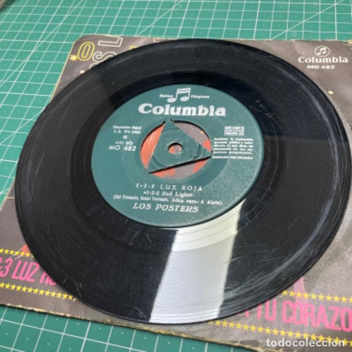 Discos de vinilo: Los posters, 1 2 3 Luz roja, Single - Foto 3