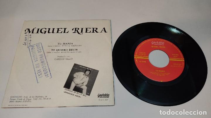 Discos de vinilo: Miguel Riera - Tu Mania (7&rdquo;, Single) - Foto 2