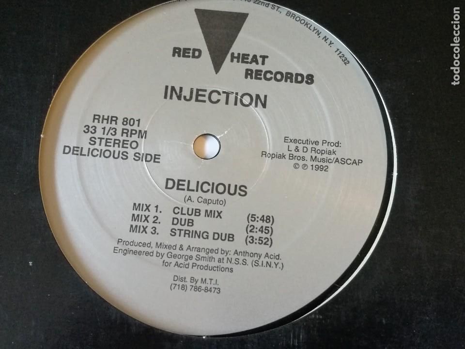 Discos de vinilo: Injection - Delicious / I Dont Need It - 1992 - Foto 1