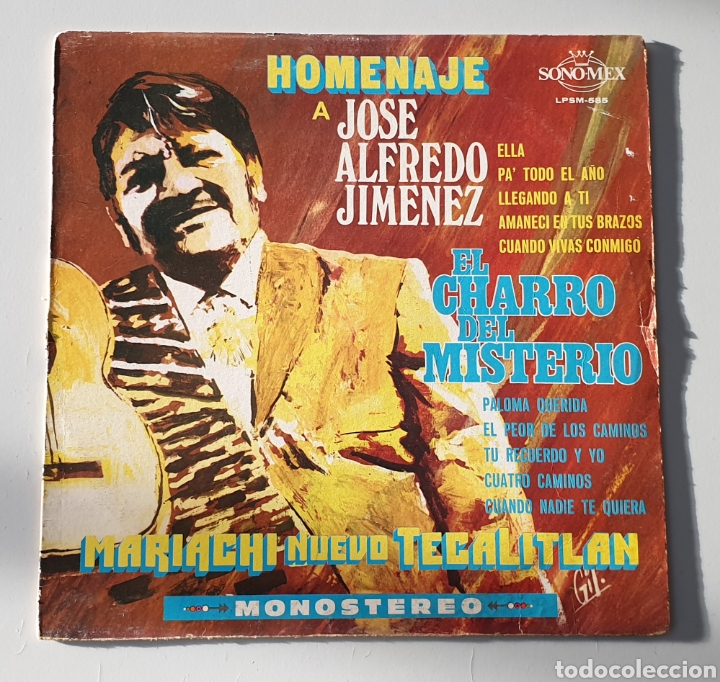 Vinyl records: LP MARIACHI NUEVO TECALITLAN - Homenaje a Jos&eacute; A. Jimenez (M&eacute;xico - Sonomex - 1970s)