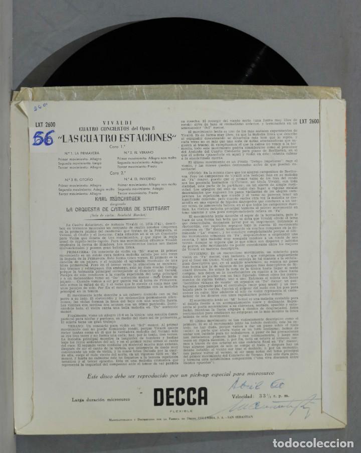 Discos de vinilo: LP. Vivaldi. Las Cuatro Estaciones - Foto 4