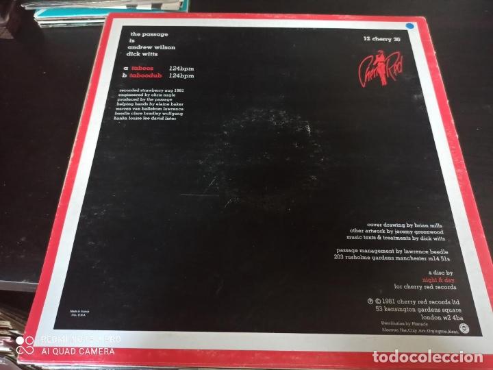 Discos de vinilo: THE PASSAGE - TABOOS - MAXI UK CHERRY RED 1981 NEW WAVE SYNTH POP - Foto 2