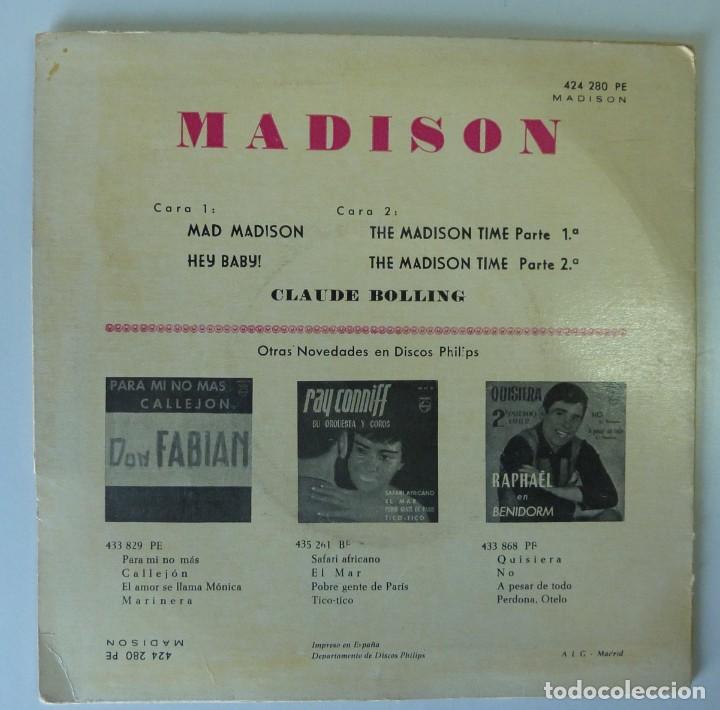 Discos de vinilo: CLAUDE BOLLING // MADISON+3 // 1962 // EP - Foto 2