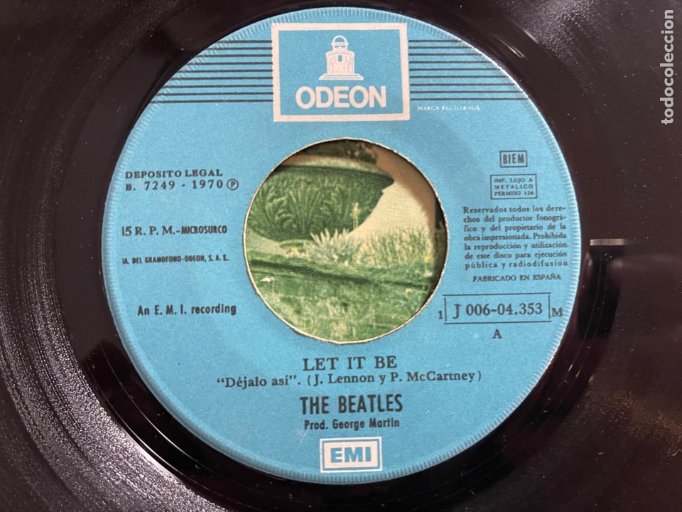 Discos de vinilo: BEATLES - SINGLE LET IT BE REEDICION - Foto 3