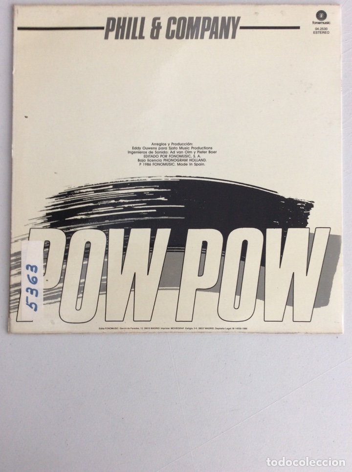 Discos de vinilo: Phill & Company. Pow pow. - Foto 2