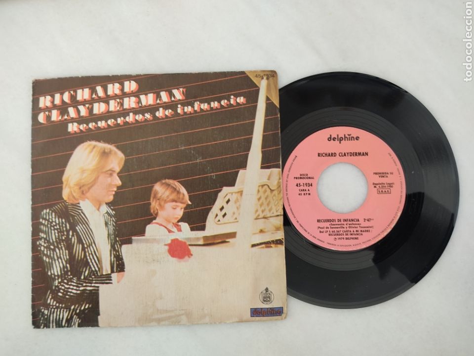 Discos de vinilo: Richard Clayderman recuerdos de infancia single - Foto 1