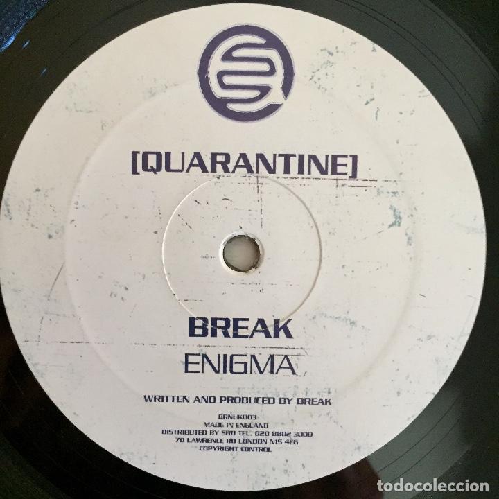 Discos de vinilo: BREAK : ENIGMA [QUARANTINE - UK 2007] 12&rdquo;/Etched - Foto 3