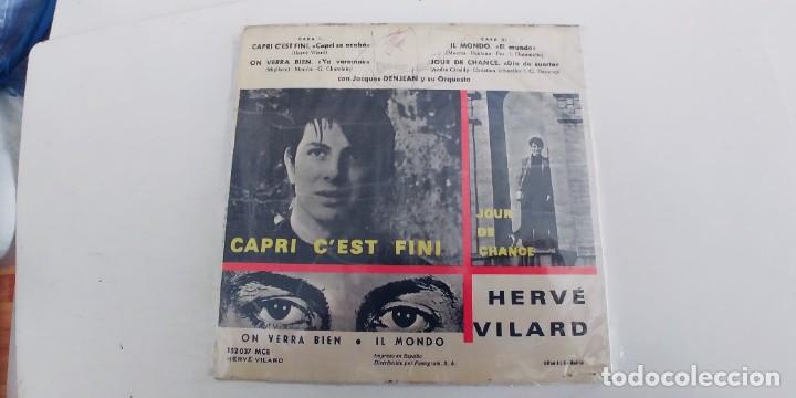 Discos de vinilo: HERVE VILARD-EP CAPRI C&Eacute;ST FINI +3 - Foto 2