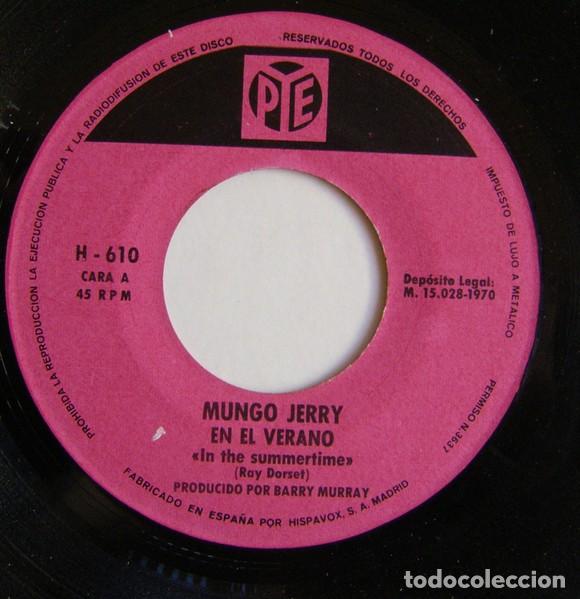 Discos de vinilo: Mungo Jerry &ndash; En El Verano / Poderoso - 1970 - Foto 3