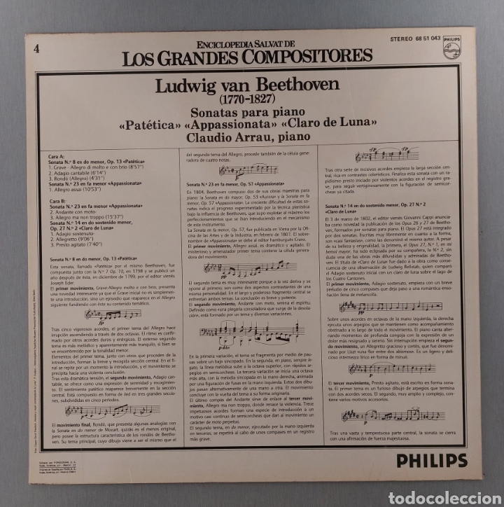 Discos de vinilo: DISCO DE VINILO . LUDWIG VAN BEETHOVEN - Foto 2
