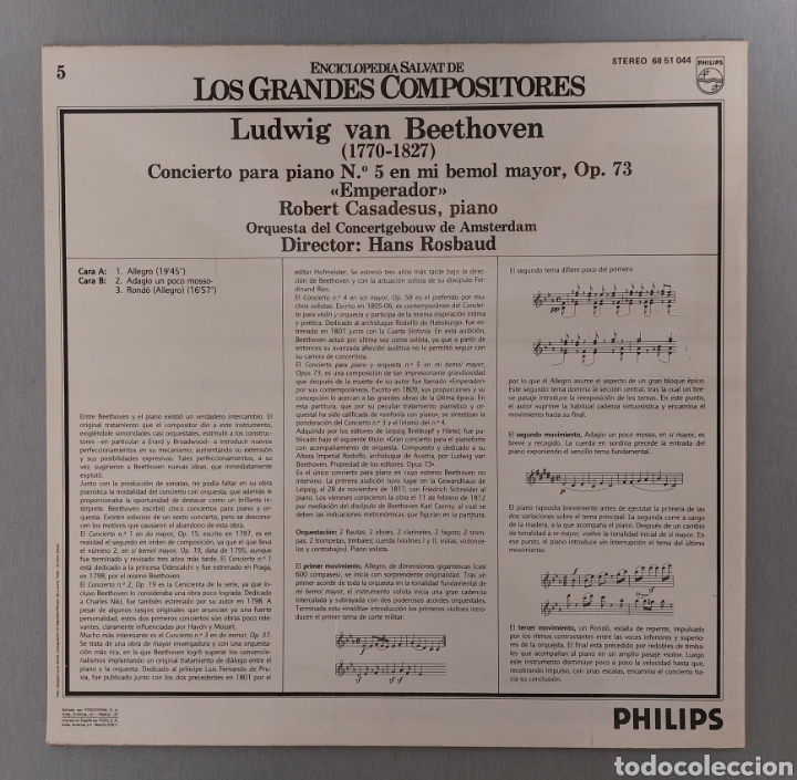Discos de vinilo: DISCO DE VINILO. LUDWIG VAN BEETHOVEN - Foto 2