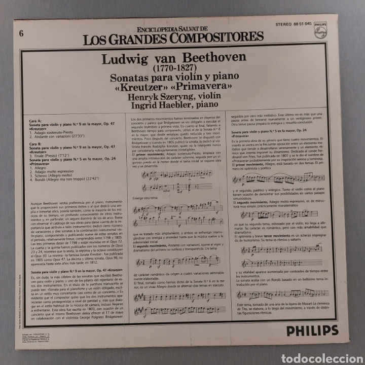 Discos de vinilo: DISCO DE VINILO . LUDWIG VAN BEETHOVEN - Foto 2