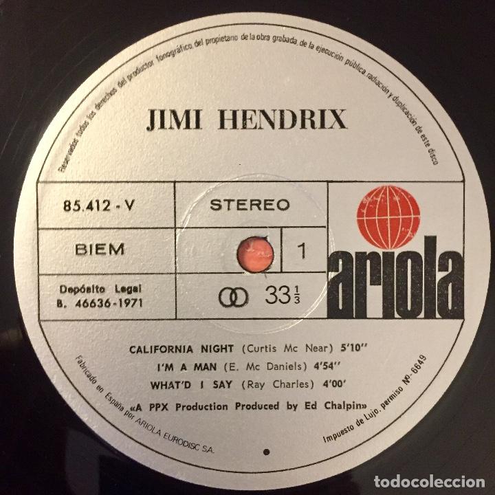Discos de vinilo: JIMI HENDRIX : JIMI HENDRIX [ARIOLA - ESP 1971] LP - Foto 3
