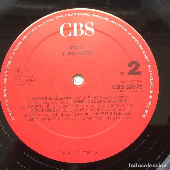 Discos de vinilo: Toto &lrm;&ndash; Turn Back , Holanda 1981 CBS* - Foto 7