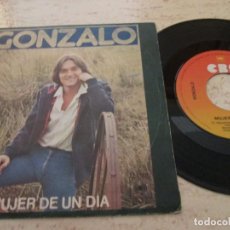 Discos de vinilo: GONZALO - MUJER DE UN DÍA / PERDÓN ME VOY. SINGLE 1977. BUEN ESTADO