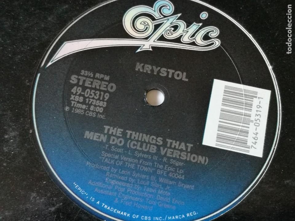 Discos de vinilo: Krystol - The Things That Men Do - 1985 - Foto 1