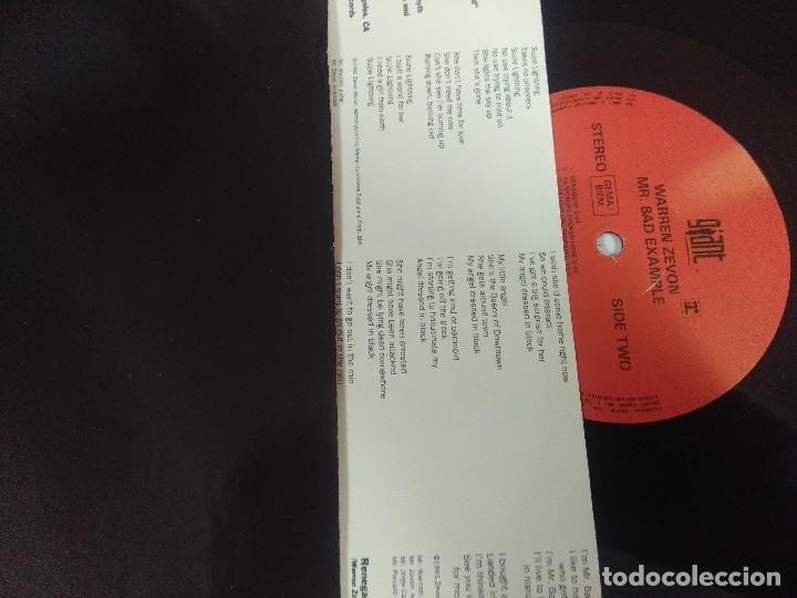 Discos de vinilo: WARREN ZEVON/Mr.BAD EXAMPLE/VINILO. - Foto 2