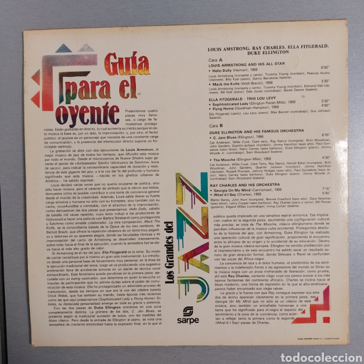 Discos de vinilo: DISCO DE VINILO . LOS GRANDES DEL JAZZ - Foto 2