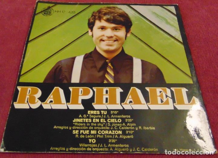 Discos de vinilo: RAPHAEL - ERES TU + 3 - EP 1969 - Foto 2