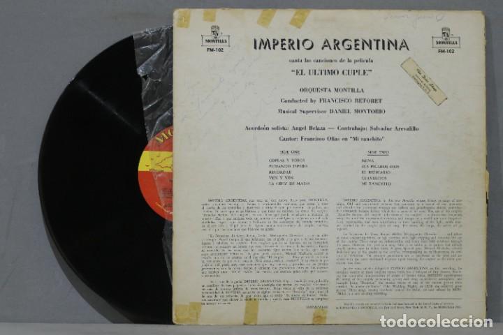 Discos de vinilo: LP. IMPERIO ARGENTINA. SINGS - Foto 2