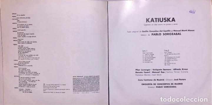 Discos de vinilo: Pilar Lorengar / Alfredo Kraus - Katiuska - Vinilo, LP, Reissue, Gatefold - Foto 4