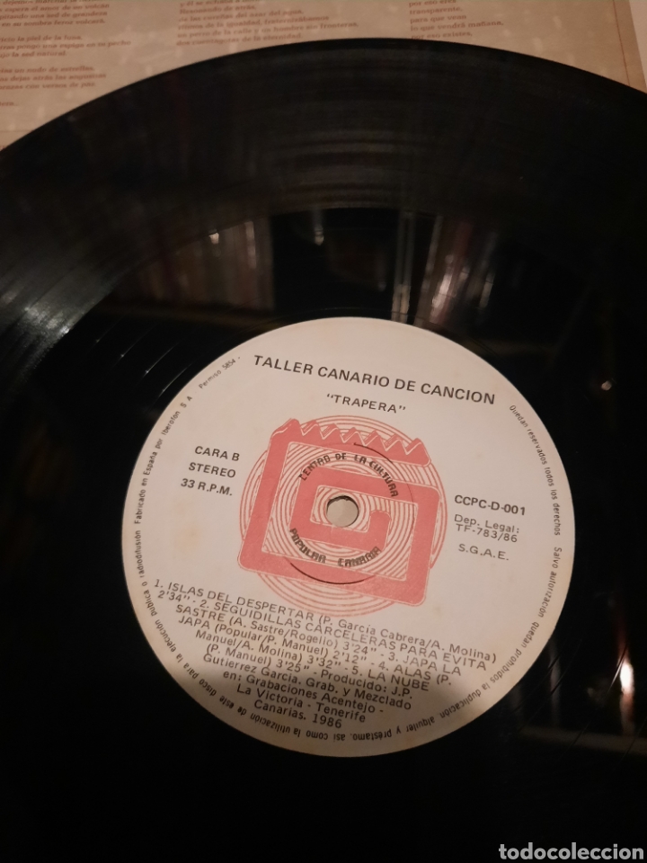Discos de vinilo: Taller canario de cancion - trapera - Foto 2