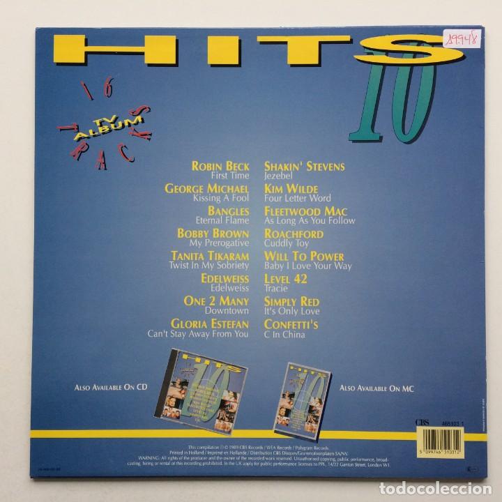 Discos de vinilo: Various &lrm;&ndash; Hits 10 , Belgium 1989 CBS - Foto 2