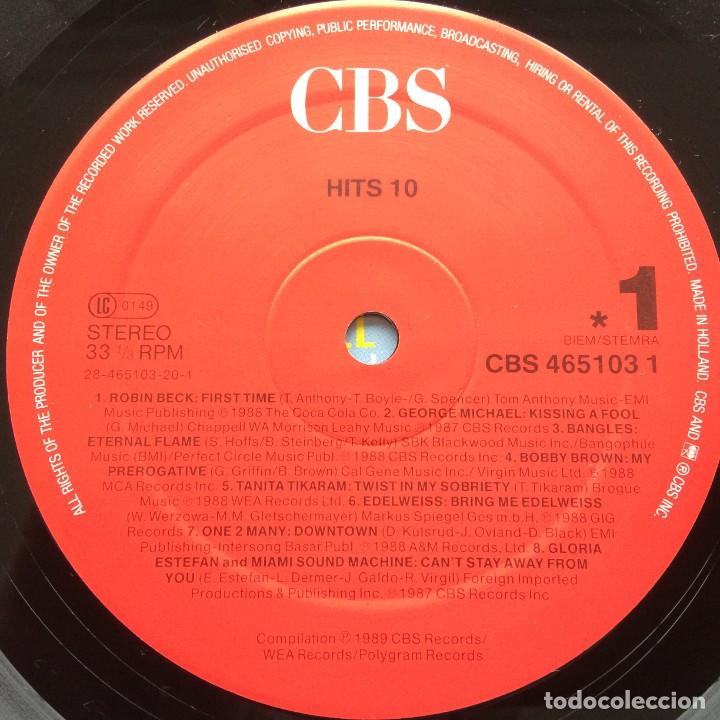 Discos de vinilo: Various &lrm;&ndash; Hits 10 , Belgium 1989 CBS - Foto 5