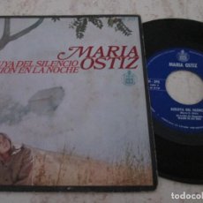 Discos de vinilo: MARÍA OSTIZ - ALELUYA DEL SILENCIO / CANCIÓN EN LA NOCHE. SINGLE DE 1968. MUY BUEN ESTADO