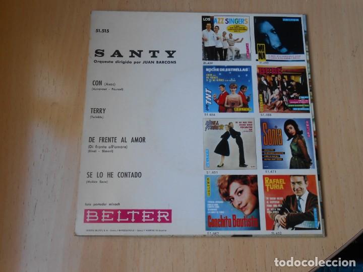 Discos de vinilo: SANTY, EP, CON (AVEC) + 3, A&Ntilde;O 1965 - Foto 2