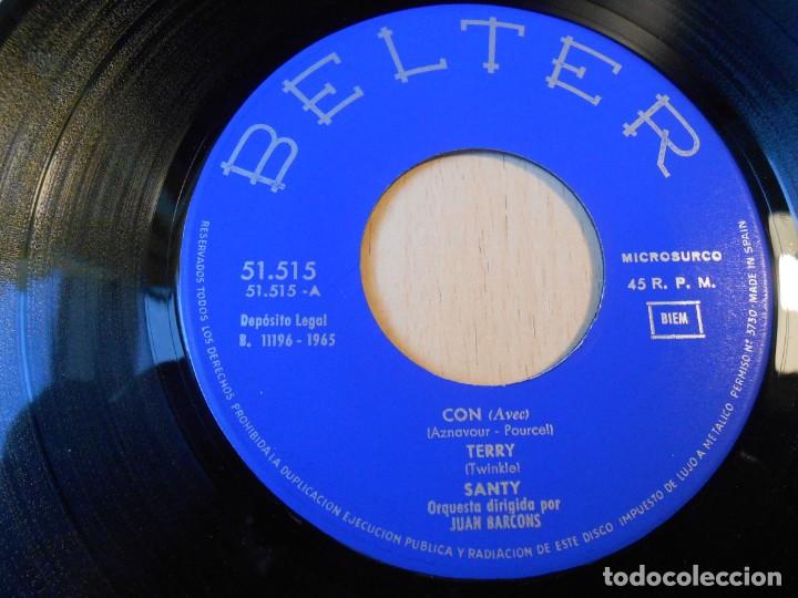 Discos de vinilo: SANTY, EP, CON (AVEC) + 3, A&Ntilde;O 1965 - Foto 3