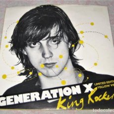 Dischi in vinile: GENERATION X - KING ROCKER - CHRYSALIS 1979 - UK - EDICION LIMITADA VINILO AMARILLO - PUNK - EX!. Lote 319801003