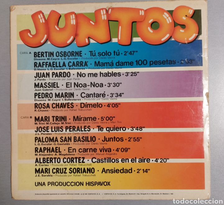 Discos de vinilo: DISCO DE VINILO. JUNTOS . - Foto 2