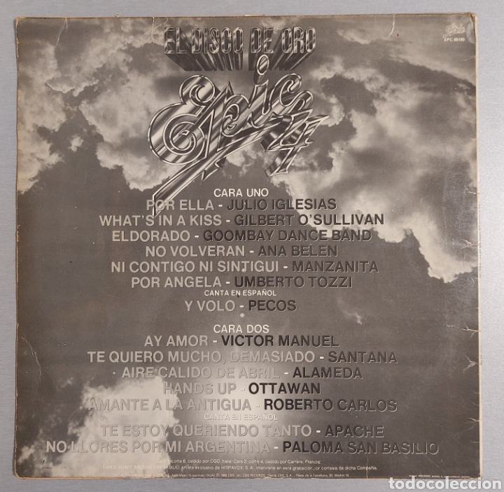 Discos de vinilo: DISCO DE VINILO. EL DISCO DE ORO EPIC 4 - Foto 2