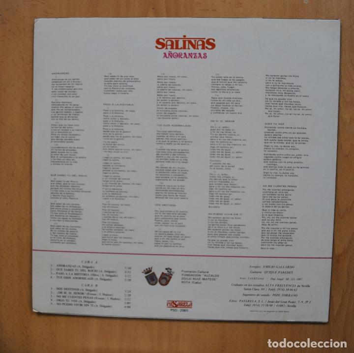 Discos de vinilo: SALINAS - A&Ntilde;ORANZAS - LP - Foto 2