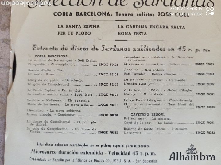 Discos de vinilo: Selecci&oacute;n de sardanas - Foto 2