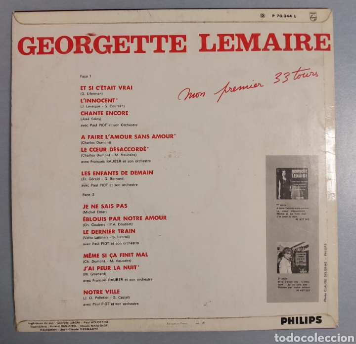 Discos de vinilo: DISCO DE VINILO. GEORGETTE LEMAIRE - Foto 2