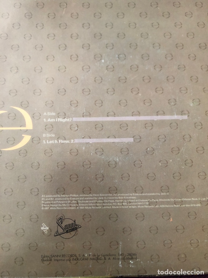 Discos de vinilo: Erasure - Foto 3
