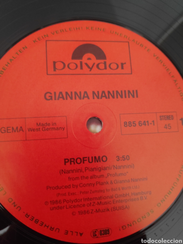 Discos de vinilo: Vinilo Maxisingle - Gianna Nannini - Profumo - Foto 4