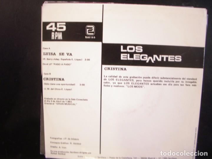 Discos de vinilo: LOS ELEGANTES- LUISA SE VA. MINT. PROMO. SINGLE - Foto 2