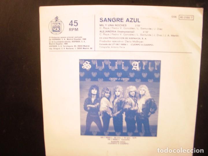 Discos de vinilo: SANGRE AZUL- MIL Y UNA NOCHES. SINGLE MINT - Foto 2
