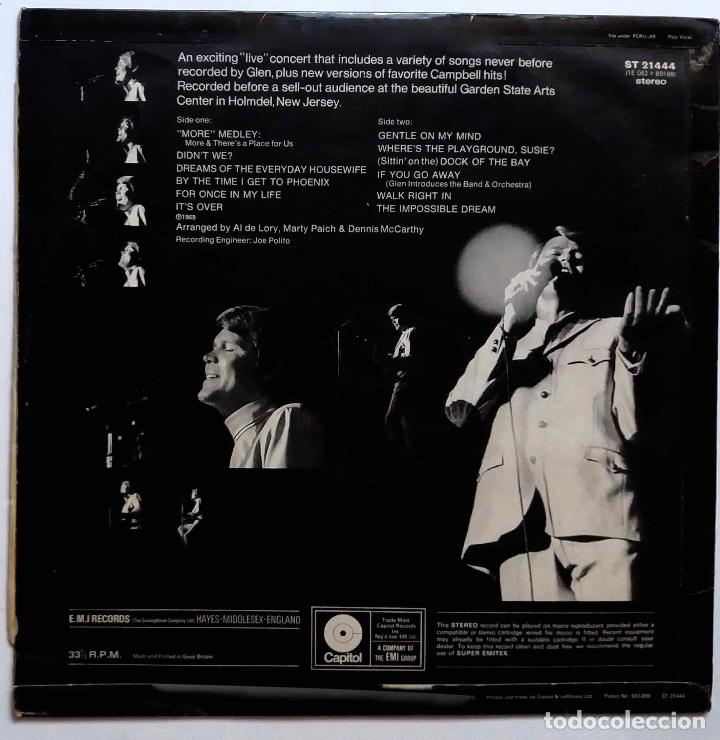 Discos de vinilo: GLEN CAMPBELL LIVE, LP ORIGINAL UK - Foto 2