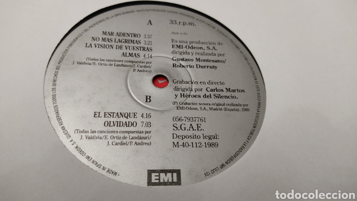 Discos de vinilo: Disco vinilo de Heroes Del Silencio &rdquo; En Directo &rdquo; - Foto 3
