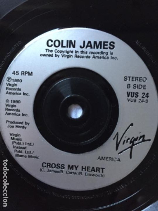 Discos de vinilo: COLIN JAMES. Just came back (vinilo single 1990) - Foto 4