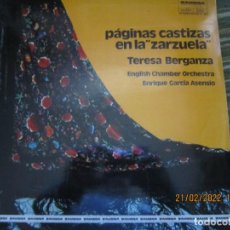 Discos de vinilo: PAGINAS CASTIZAS EN LA ZARZUELA - BERGANZA - ASENSIO LP - ORIGINAL ESPAÑOL - ZAMBRA 1977 -ESTEREO -