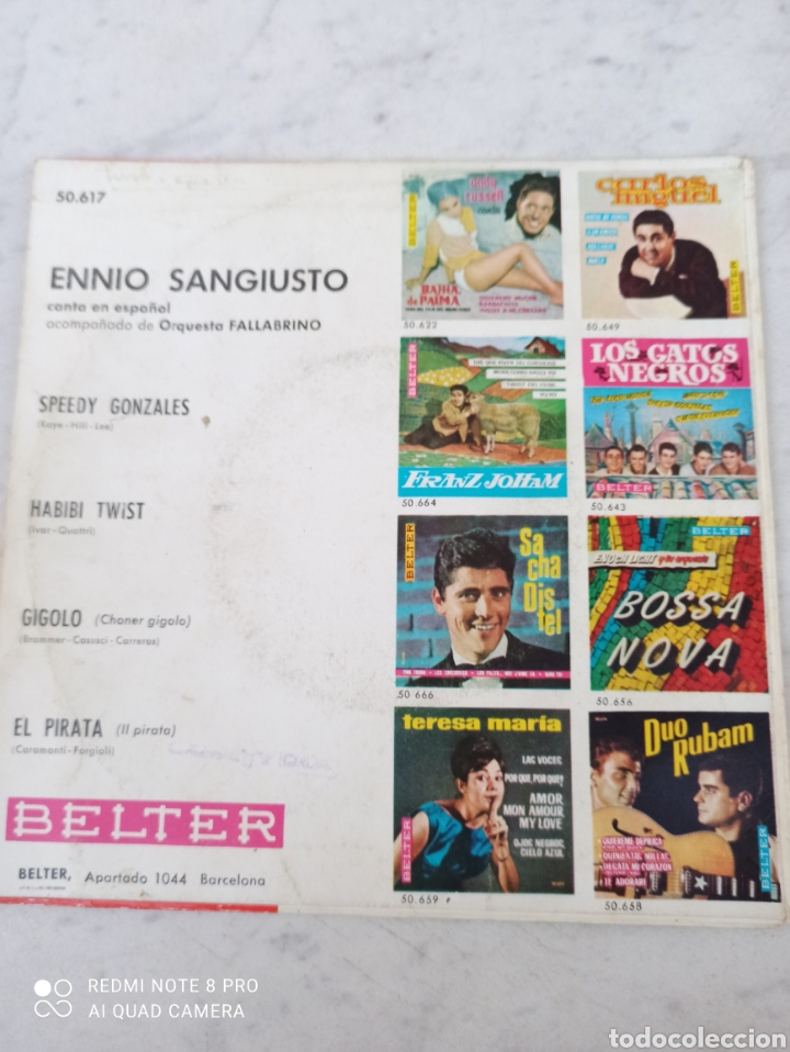 Discos de vinilo: ENNIO SANGIUSTO . Belter - Foto 2