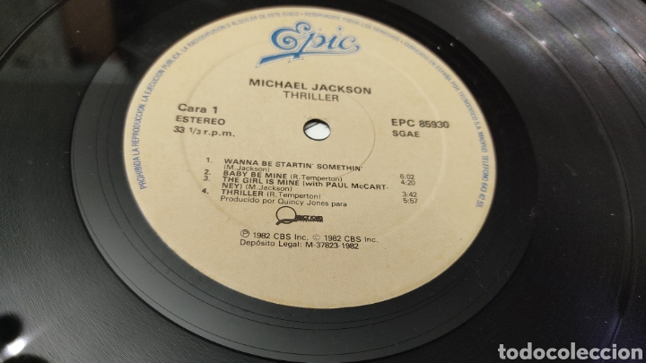 Discos de vinilo: Rara Reedici&oacute;n de Thriller de Michael Jackson,pocos a la venta - Foto 6