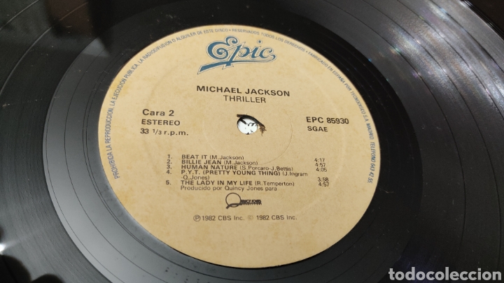Discos de vinilo: Rara Reedici&oacute;n de Thriller de Michael Jackson,pocos a la venta - Foto 7